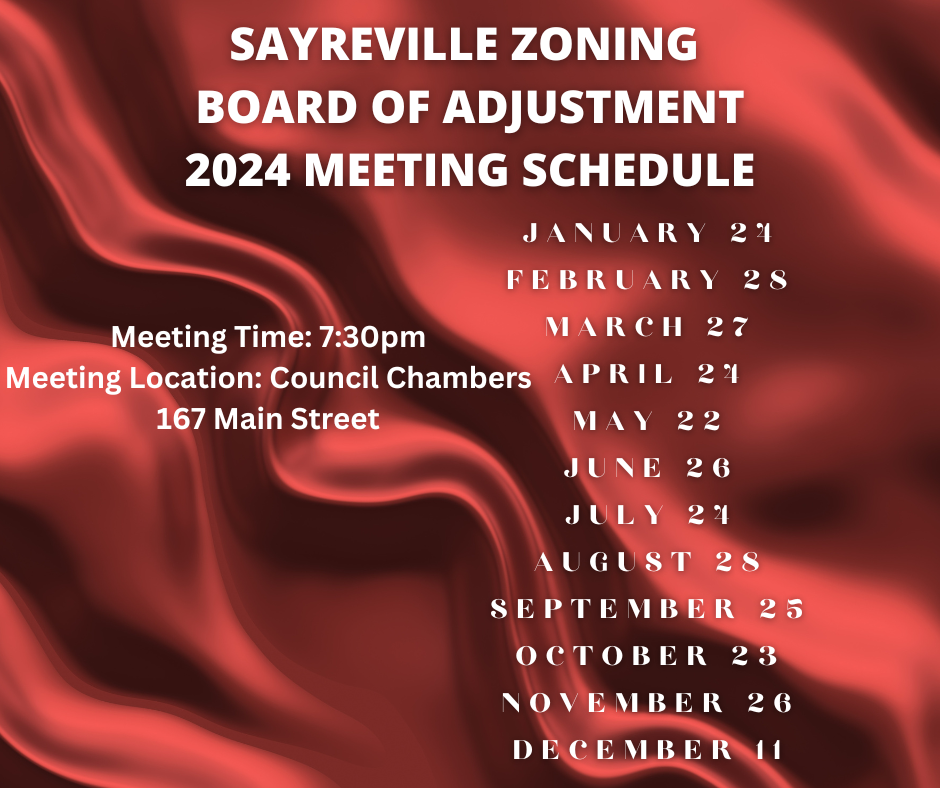 Board of Adjustment Borough of Sayreville